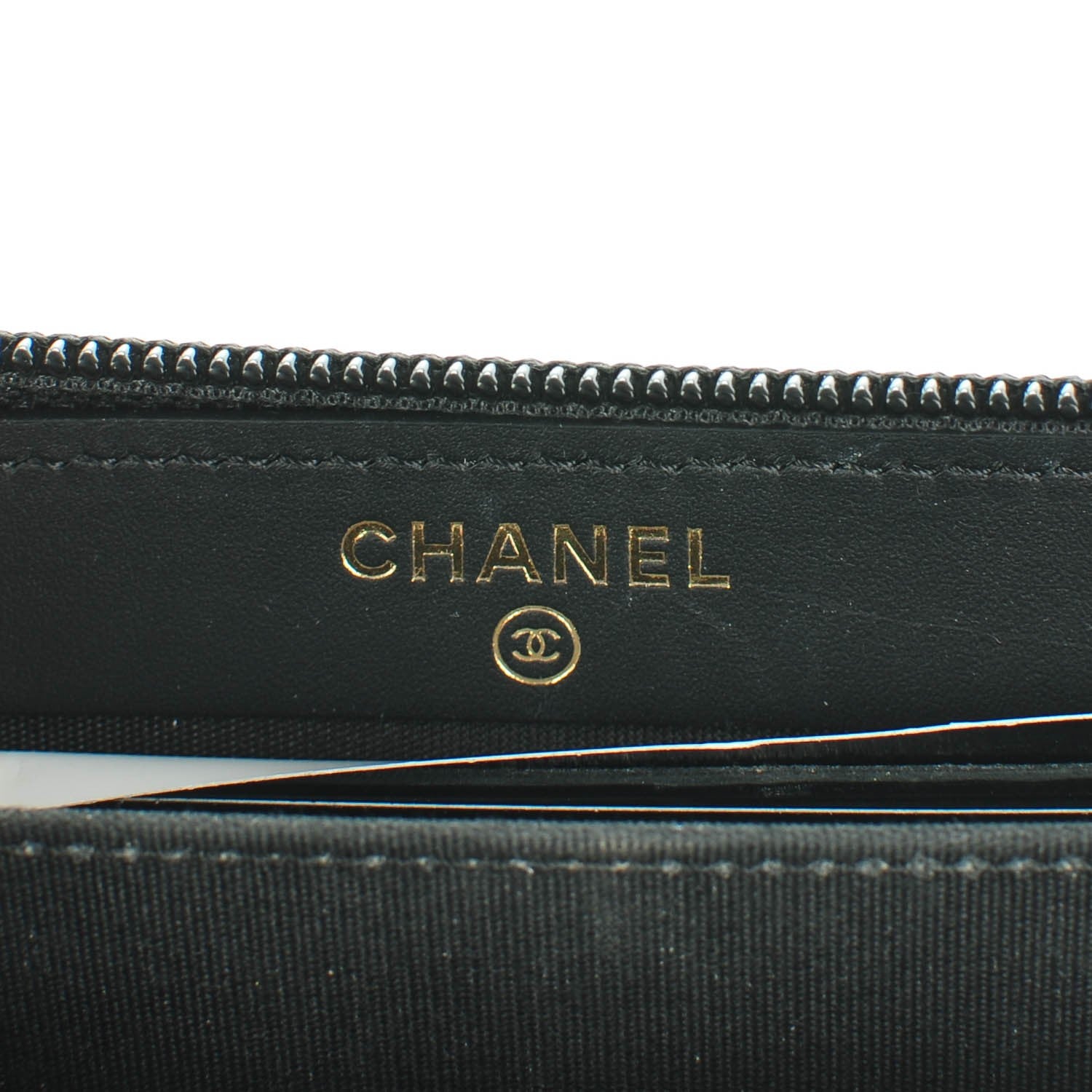 Chanel Caviar Quilted Small Boy Zip Around Wallet Black 6 of 8