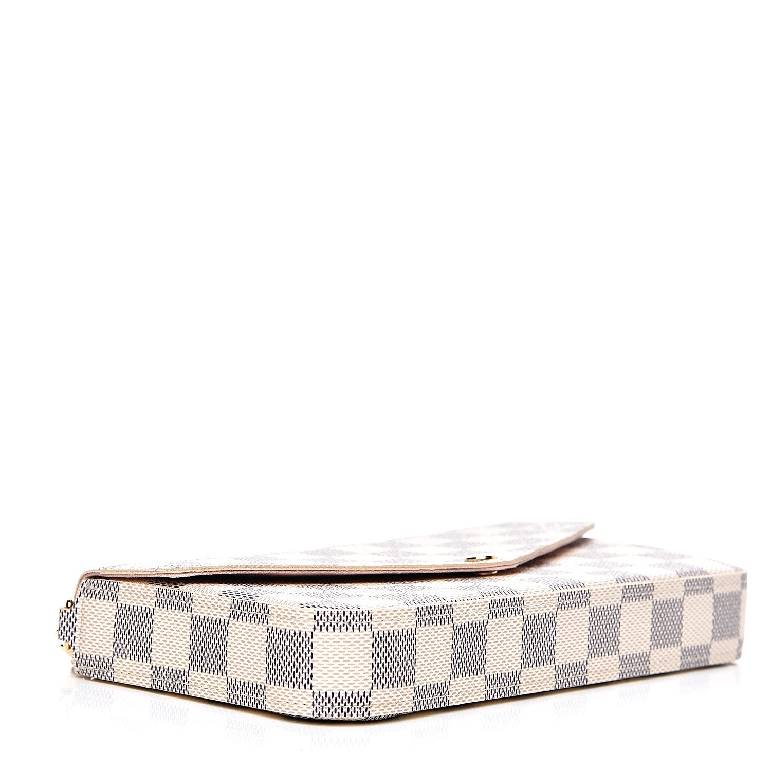 Louis Vuitton Damier Azur Pochette Felicie Chain Wallet Rose Ballerine 4 of 11