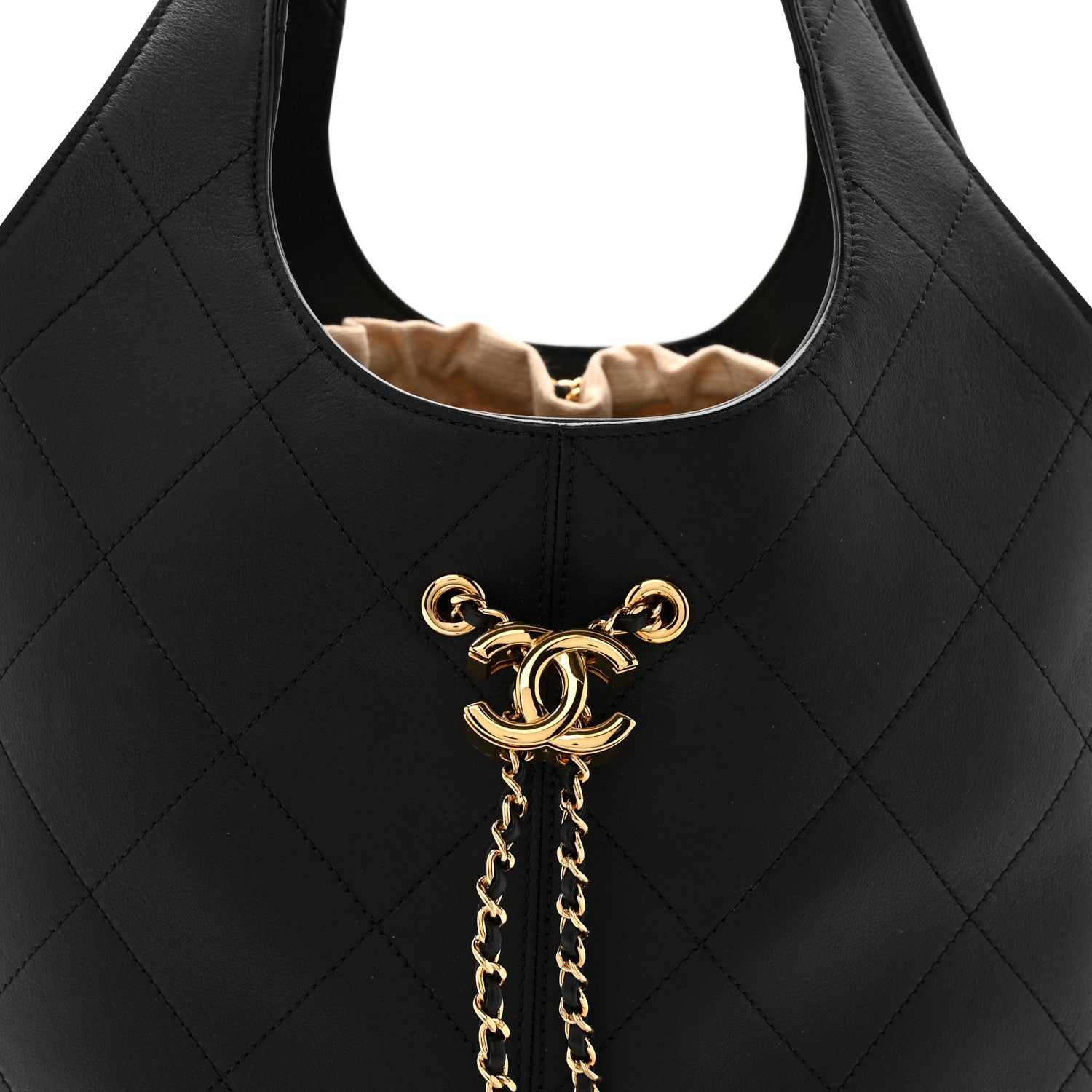 Chanel Calfskin Quilted Large Shopping Bag Black 7 of 9