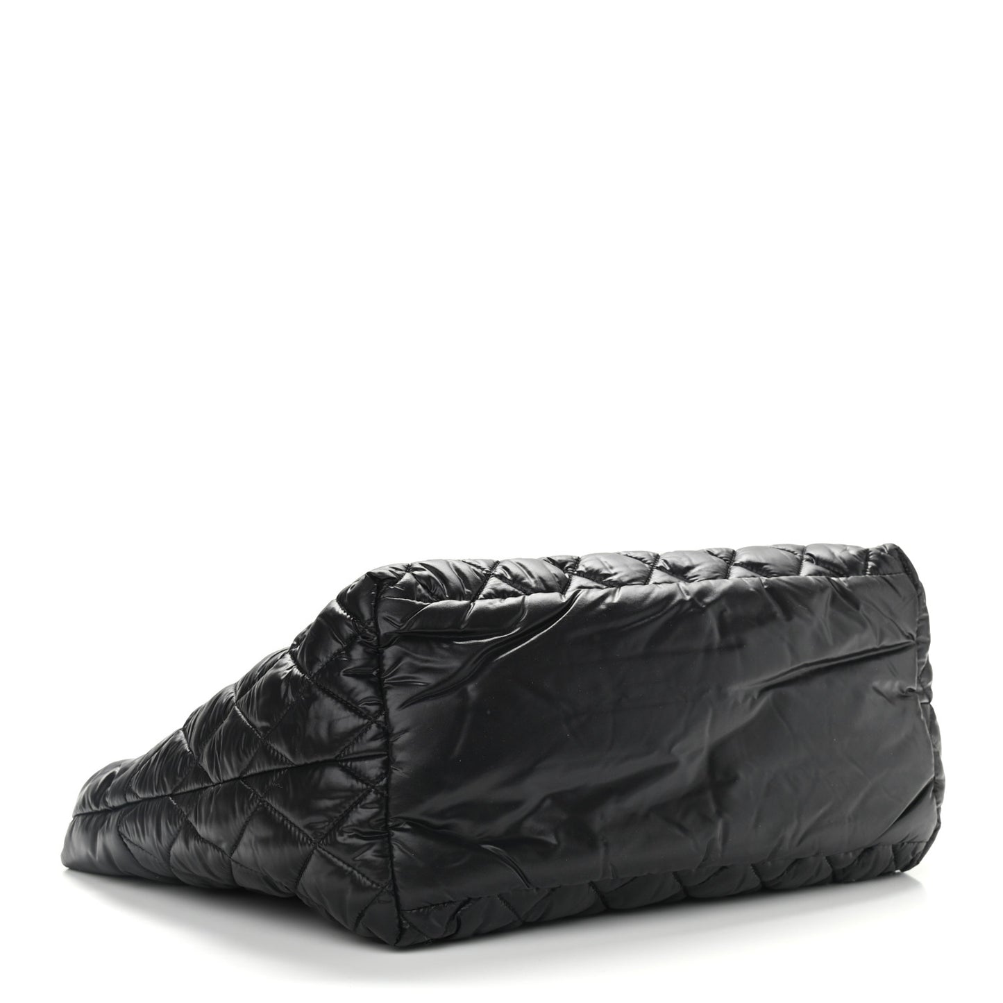 Nylon Quilted Small Coco Cocoon Tote Black