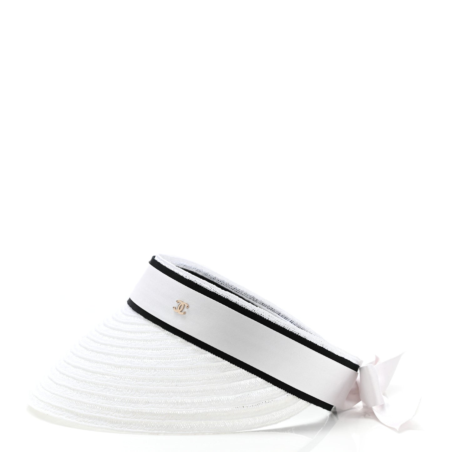 Abaca Cotton Ribbon Visor S Ecru White