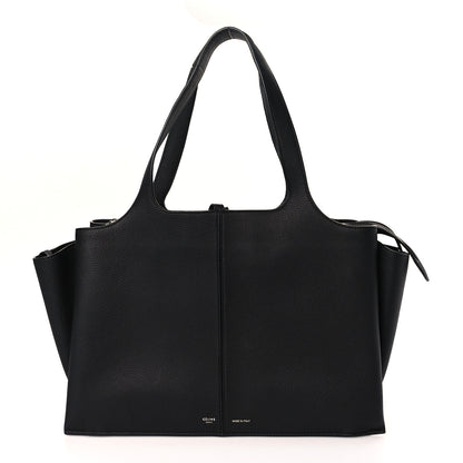 Celine Baby Grained Calfskin Medium Tri-Fold Bag Black 1 of 9