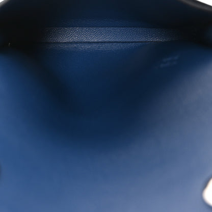 Hermes Epsom Hermesnap Card Holder Bleu Tie 5 of 7