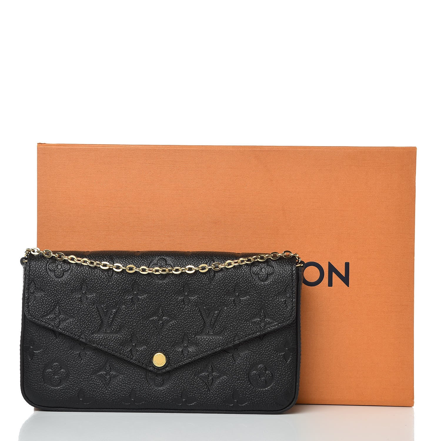 Louis Vuitton Empreinte Pochette Felicie Chain Wallet Black 10 of 11