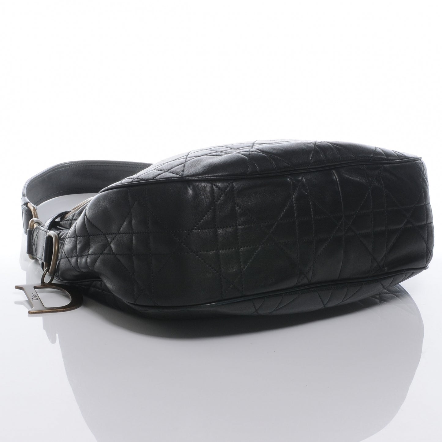 Lambskin Cannage Shoulder Bag Black