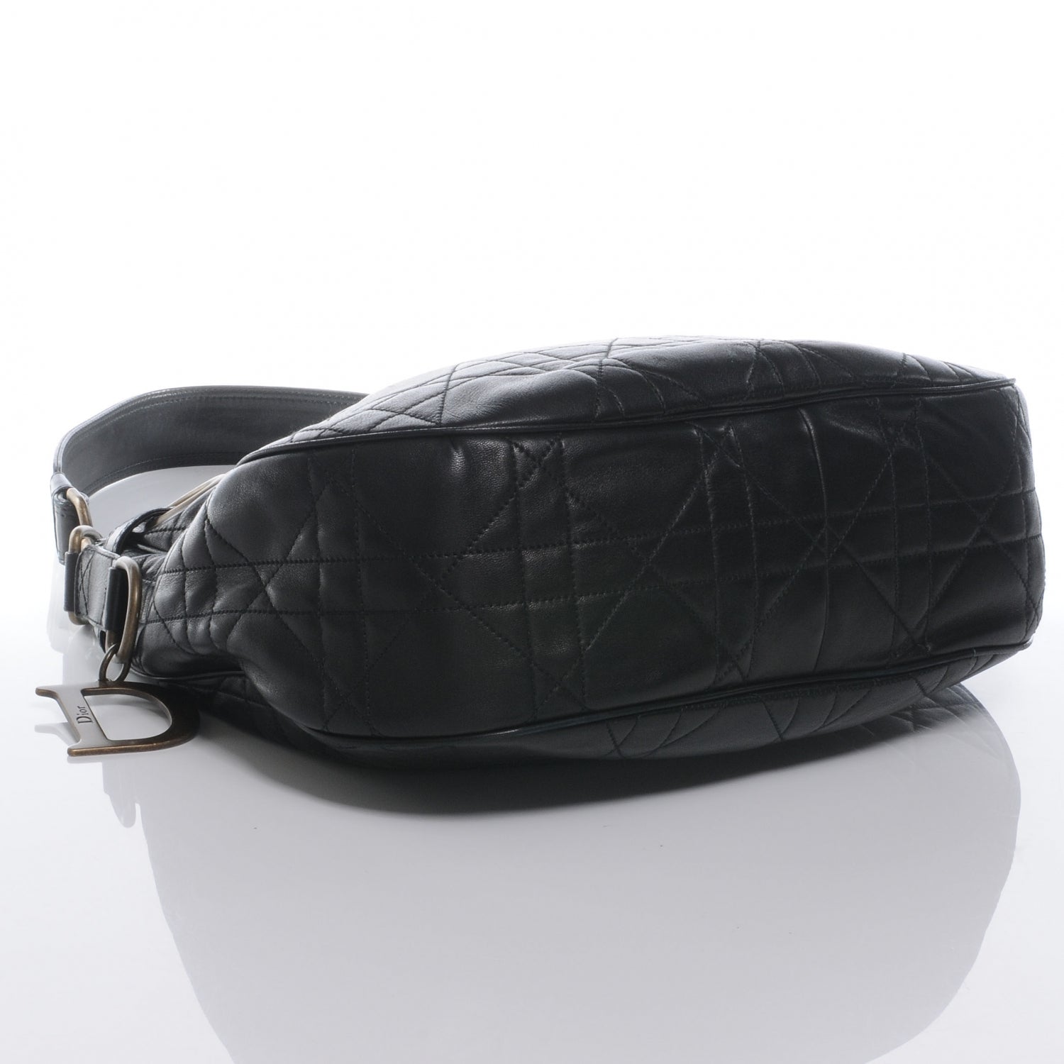 Christian Dior Lambskin Cannage Shoulder Bag Black 4 of 7