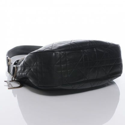 Christian Dior Lambskin Cannage Shoulder Bag Black 4 of 7