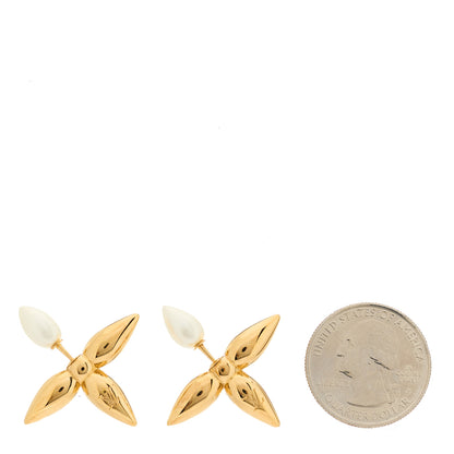 Louis Vuitton Pearl Louisette By Night Earrings Gold 2 of 4