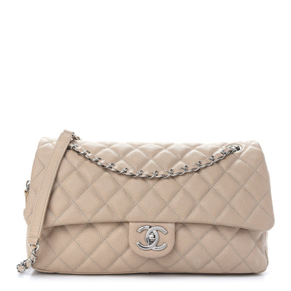 Chanel Caviar Quilted Jumbo Easy Flap Beige 1 of 9