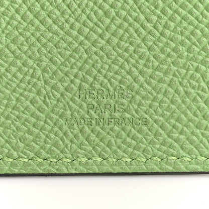 Hermes Epsom Tarmac Aleatoire Passport Holder Vert Criquet Bleu Brume 6 of 7