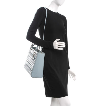 Christian Dior Patent Cannage Large Lady Dior Light Blue 2 of 12