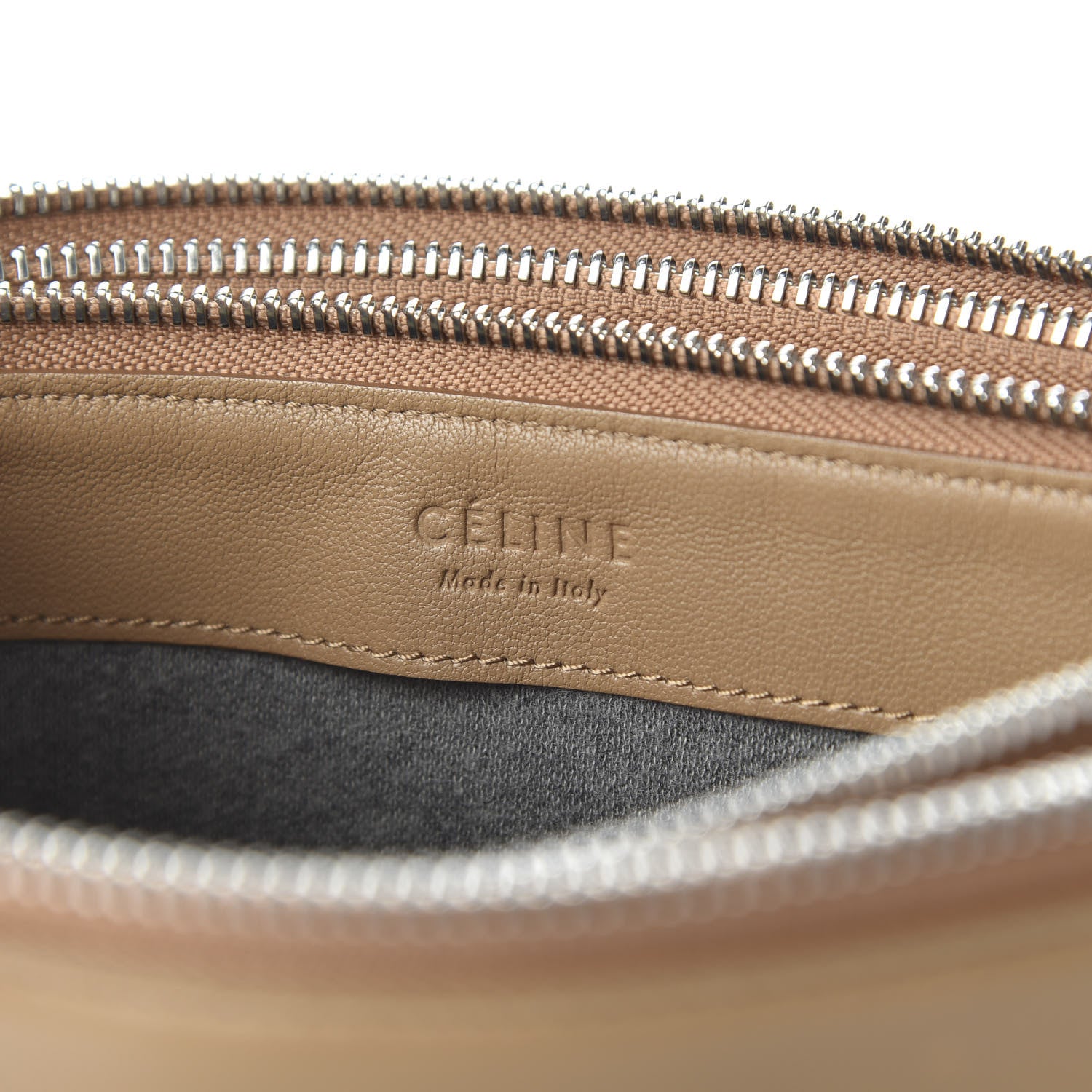 Celine Lambskin Large Trio Crossbody Bag Light Caramel 8 of 10