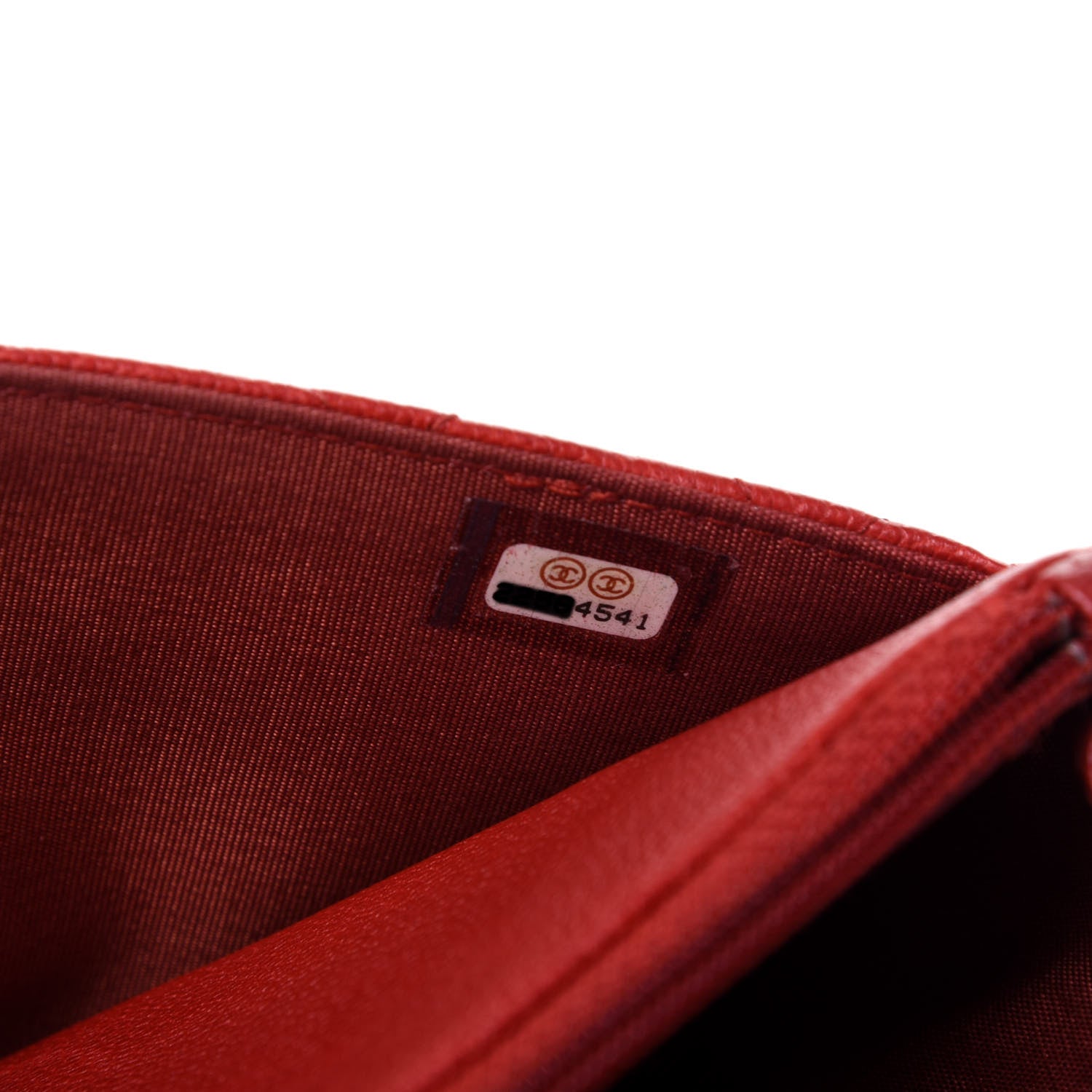 Chanel Caviar Quilted Boy Wallet On Chain WOC Red 10 of 11