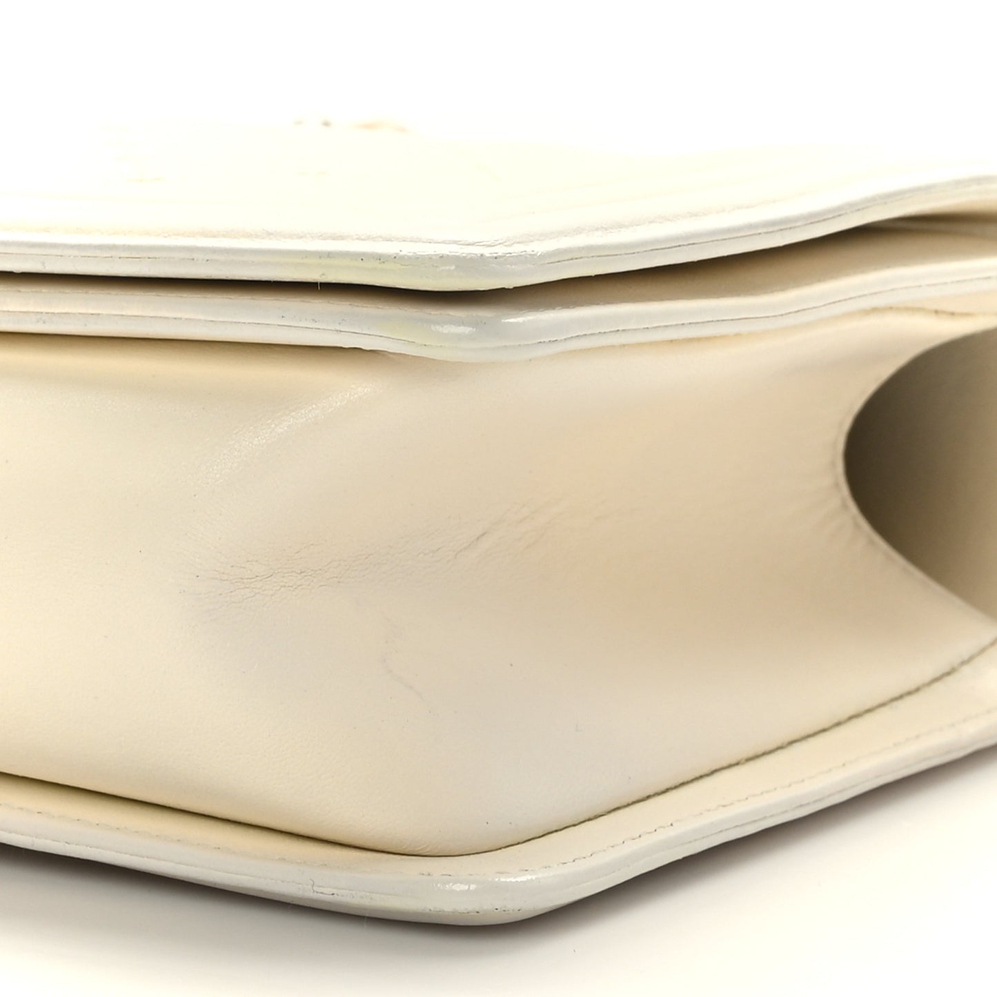 Lambskin Quilted Medium Boy Flap White