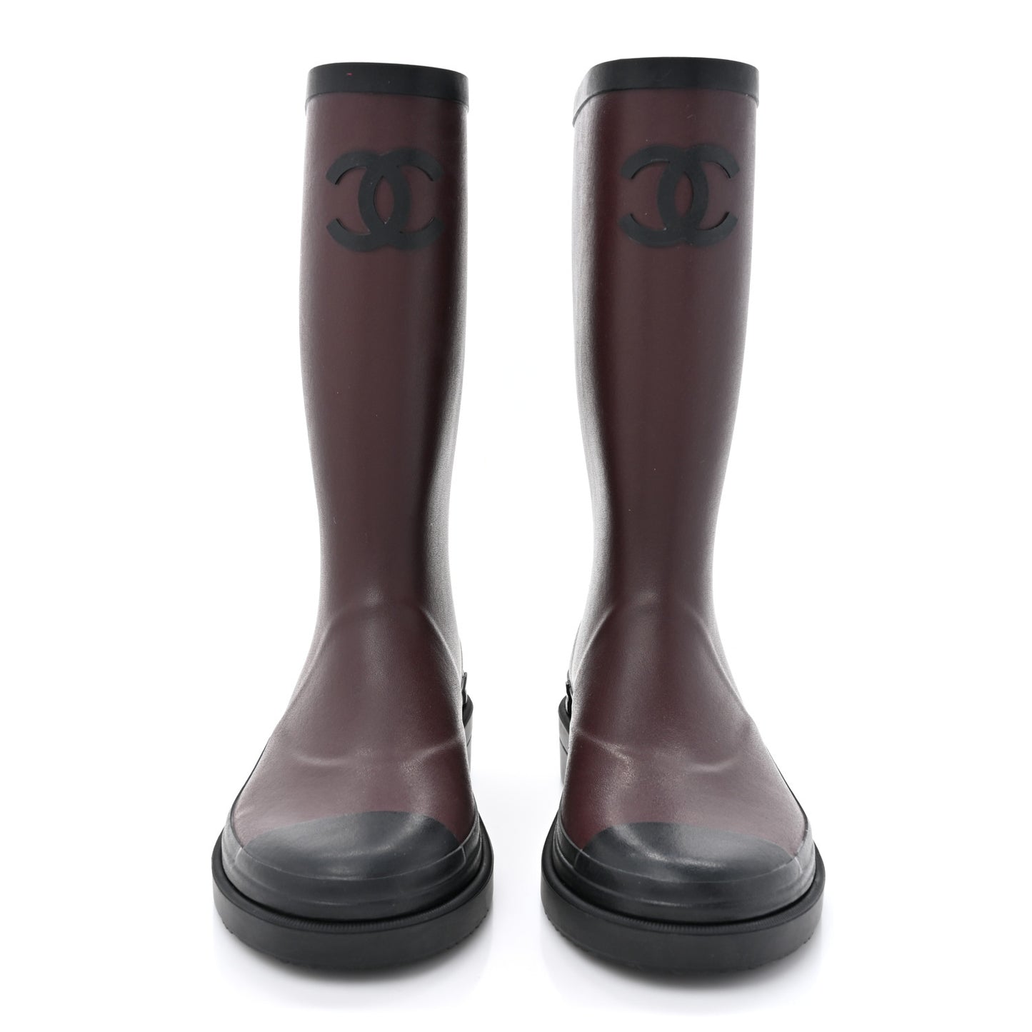 Caoutchouk CC High Boots 37 Burgundy Black