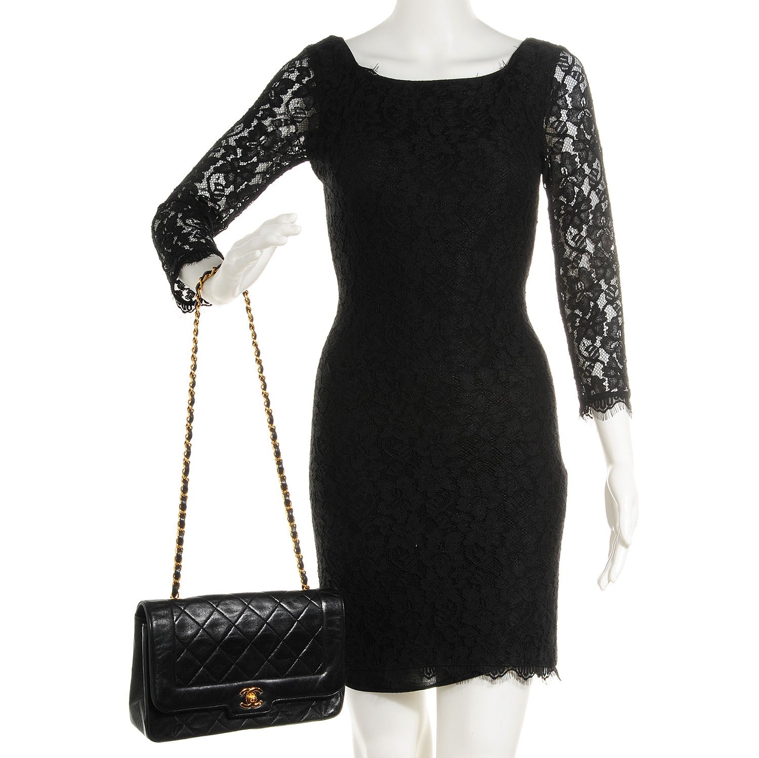 Chanel Lambskin Medium Single Flap Black 2 of 8