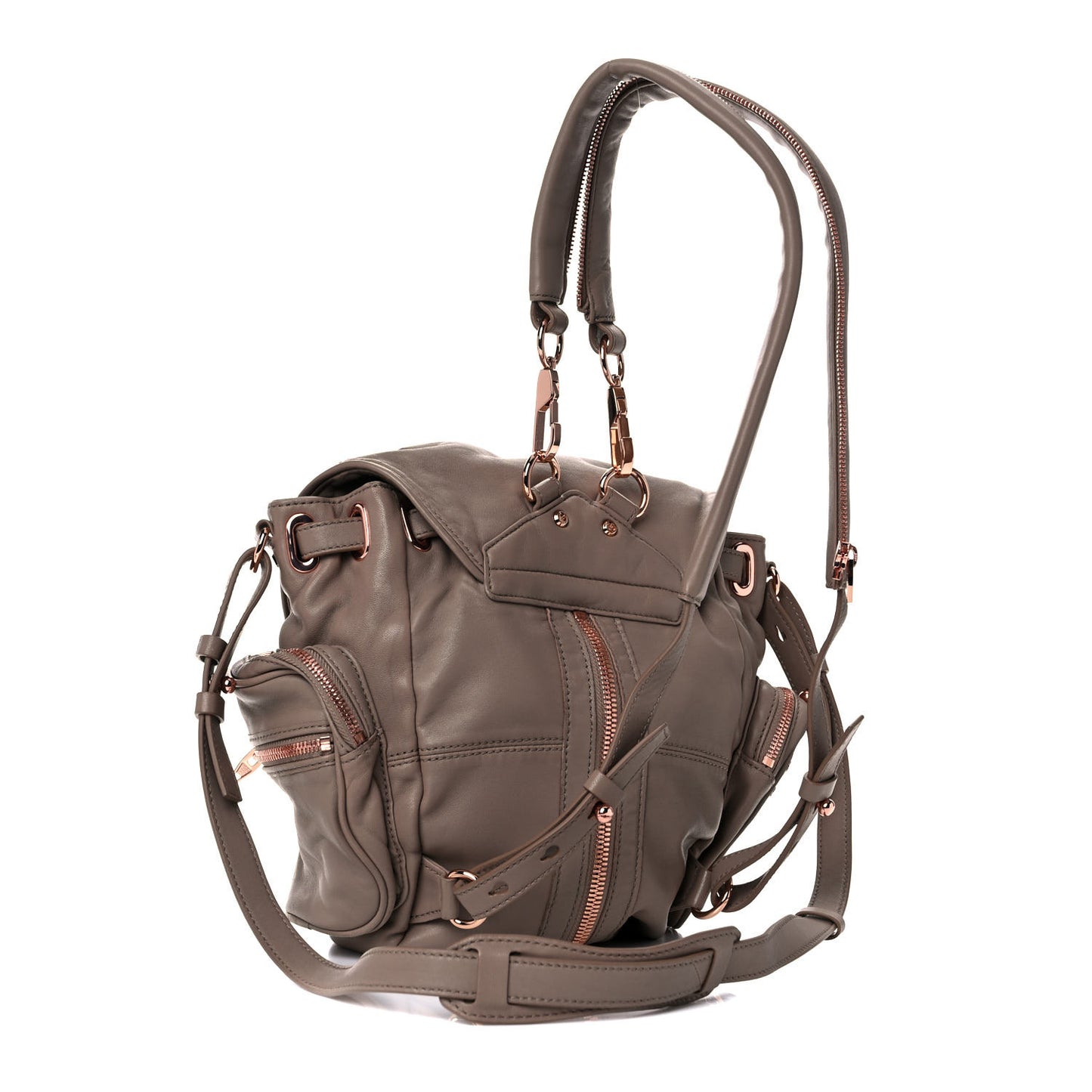 Lambskin Marti Backpack Bag Light Brown