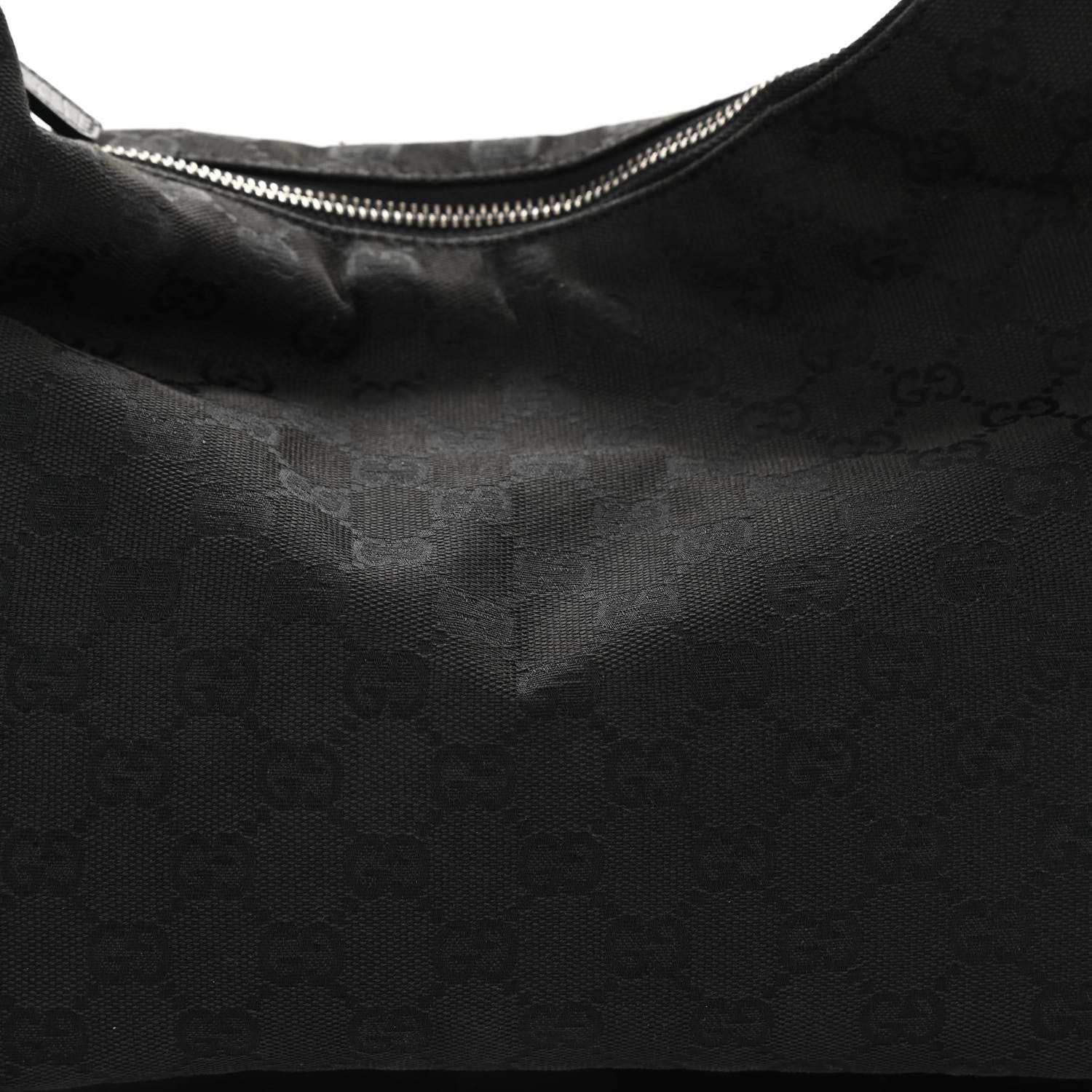 Gucci Monogram Medium Horsebit Chain Hobo Black 7 of 10