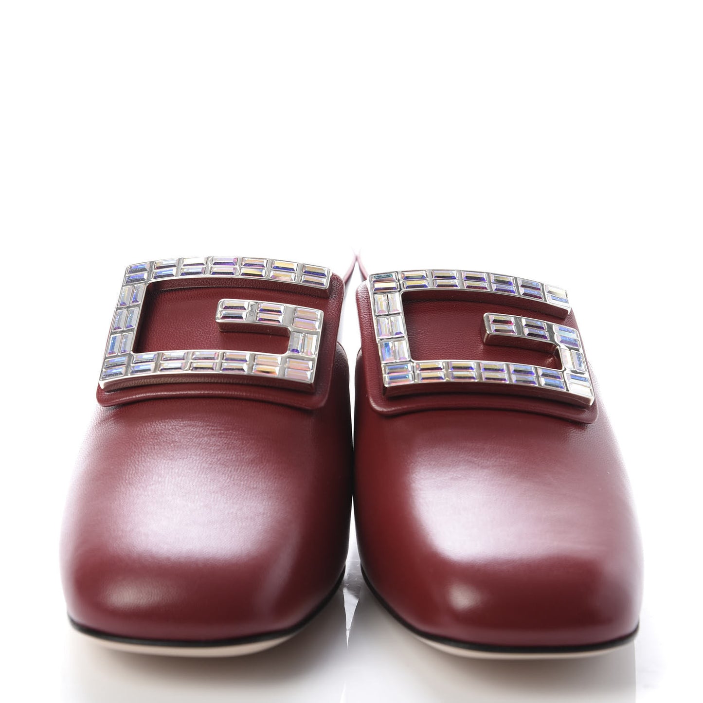 Malaga Kid Crystal Square G Madelyn Mules 38.5 Romantic Cerise