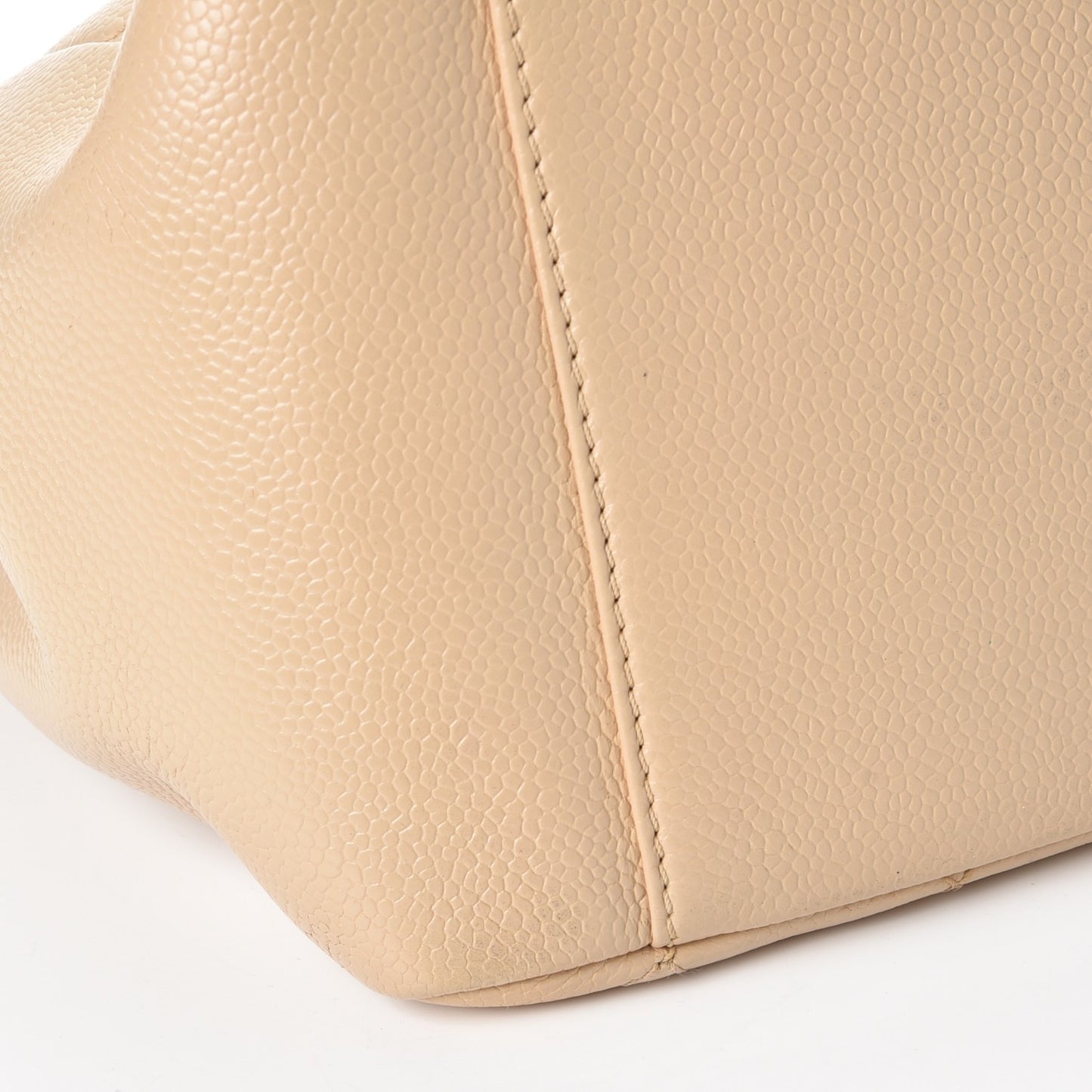 Caviar Quilted Grand Shopping Tote GST Beige Clair