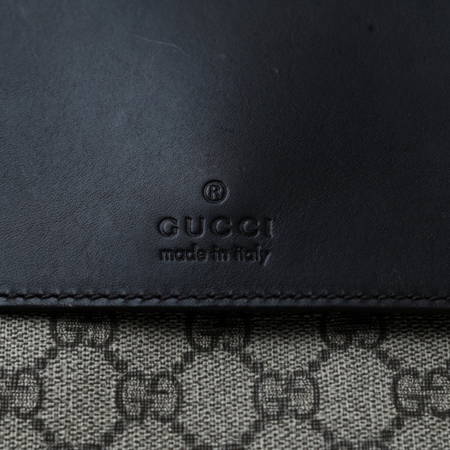 Gucci GG Supreme Monogram Portfolio Case Black 15 of 16