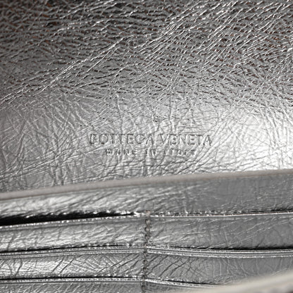 Bottega Veneta Metallic Nappa Intrecciato Long Andiamo Top Handle Silver 6 of 9