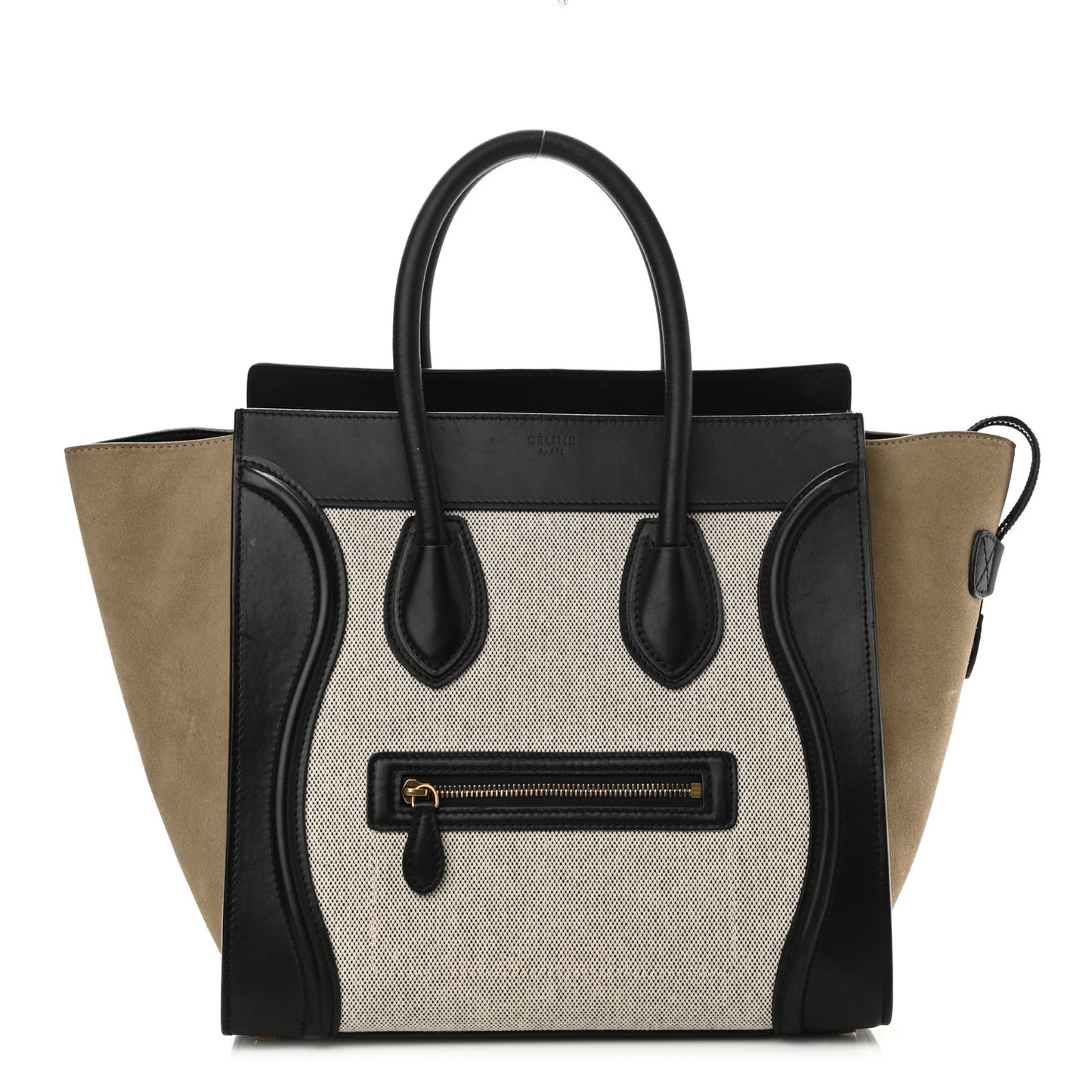 Canvas Smooth Calfskin Suede Mini Tri-Color Luggage