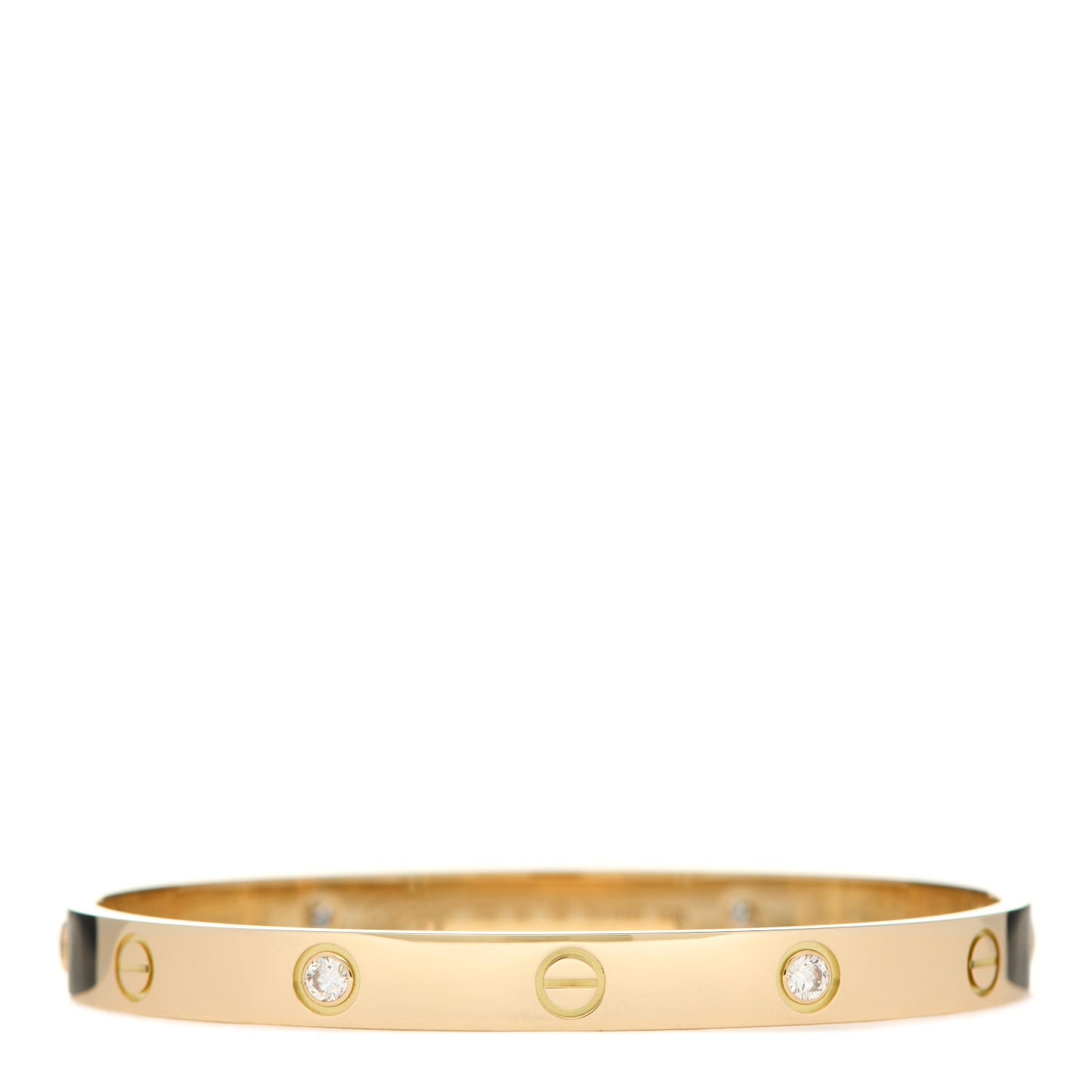 18K Yellow Gold 4 Diamond LOVE Bracelet 18