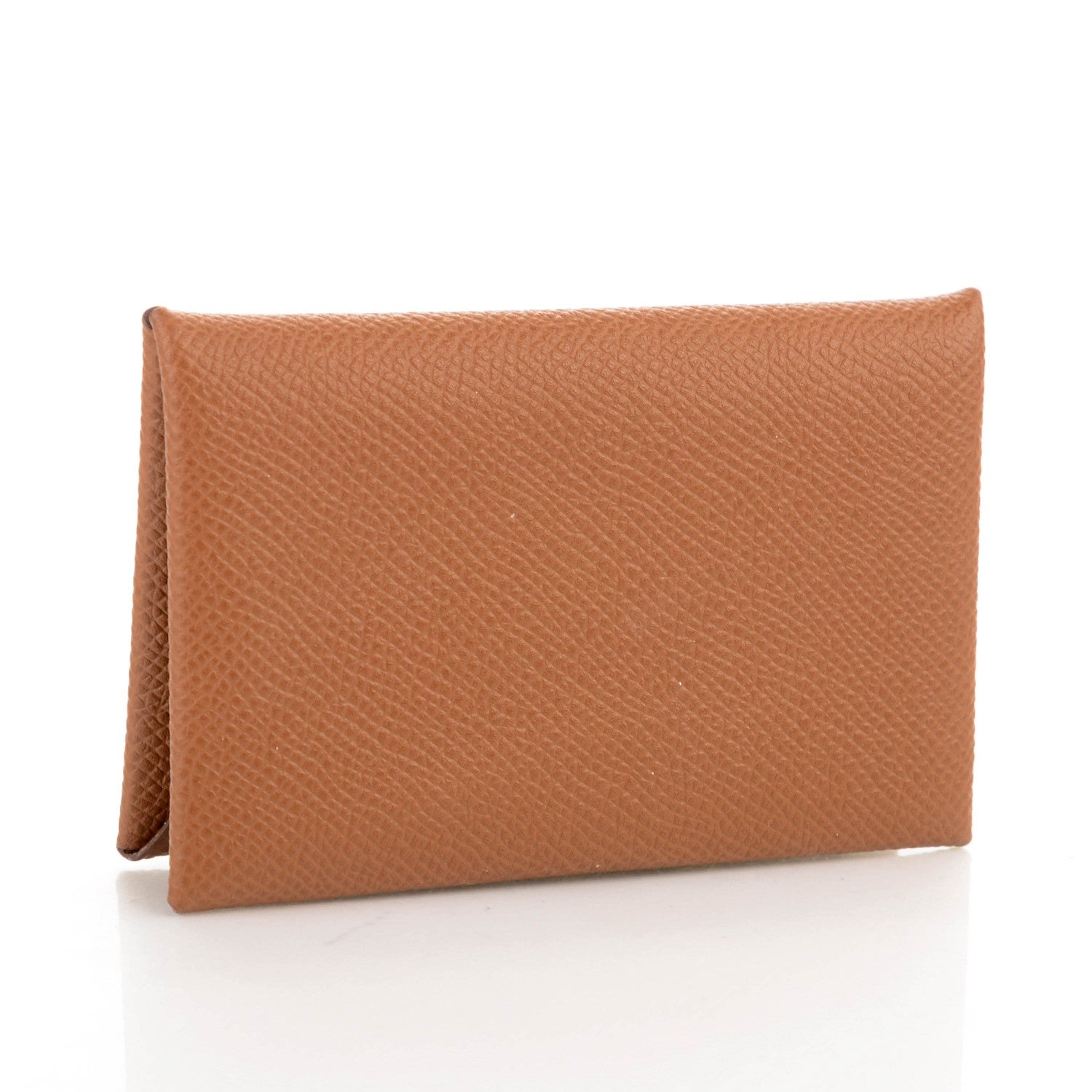 Hermes Epsom Calvi Card Case Miel 3 of 7