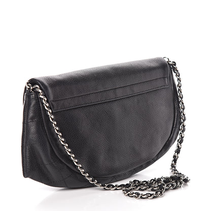 Chanel Caviar Half Moon Wallet On Chain WOC Black 3 of 11