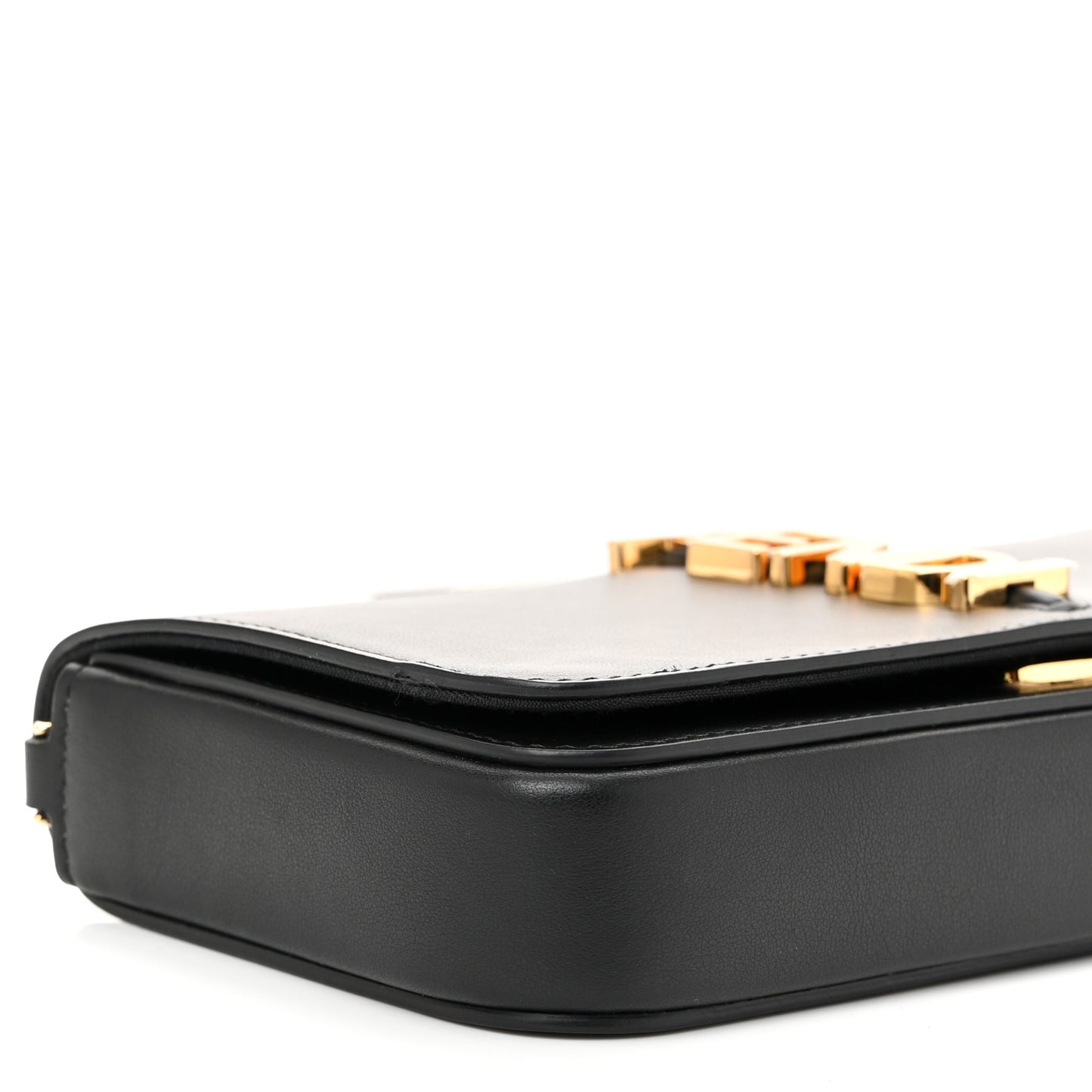 Vitello Grace Matte Fendigraphy Wallet On Chain Black