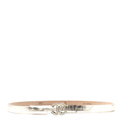 Chanel Metallic Lambskin CC Logo Skinny Belt 85 34 Gold 1 of 6