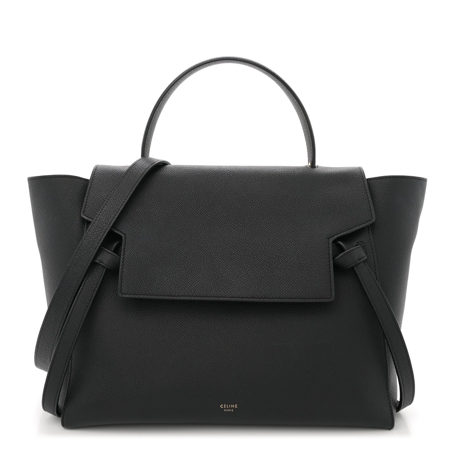 Grained Calfskin Mini Belt Bag Black