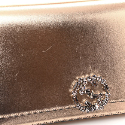 Gucci Metallic Nappa Crystal GG Broadway Shoulder Bag Pink 13 of 15