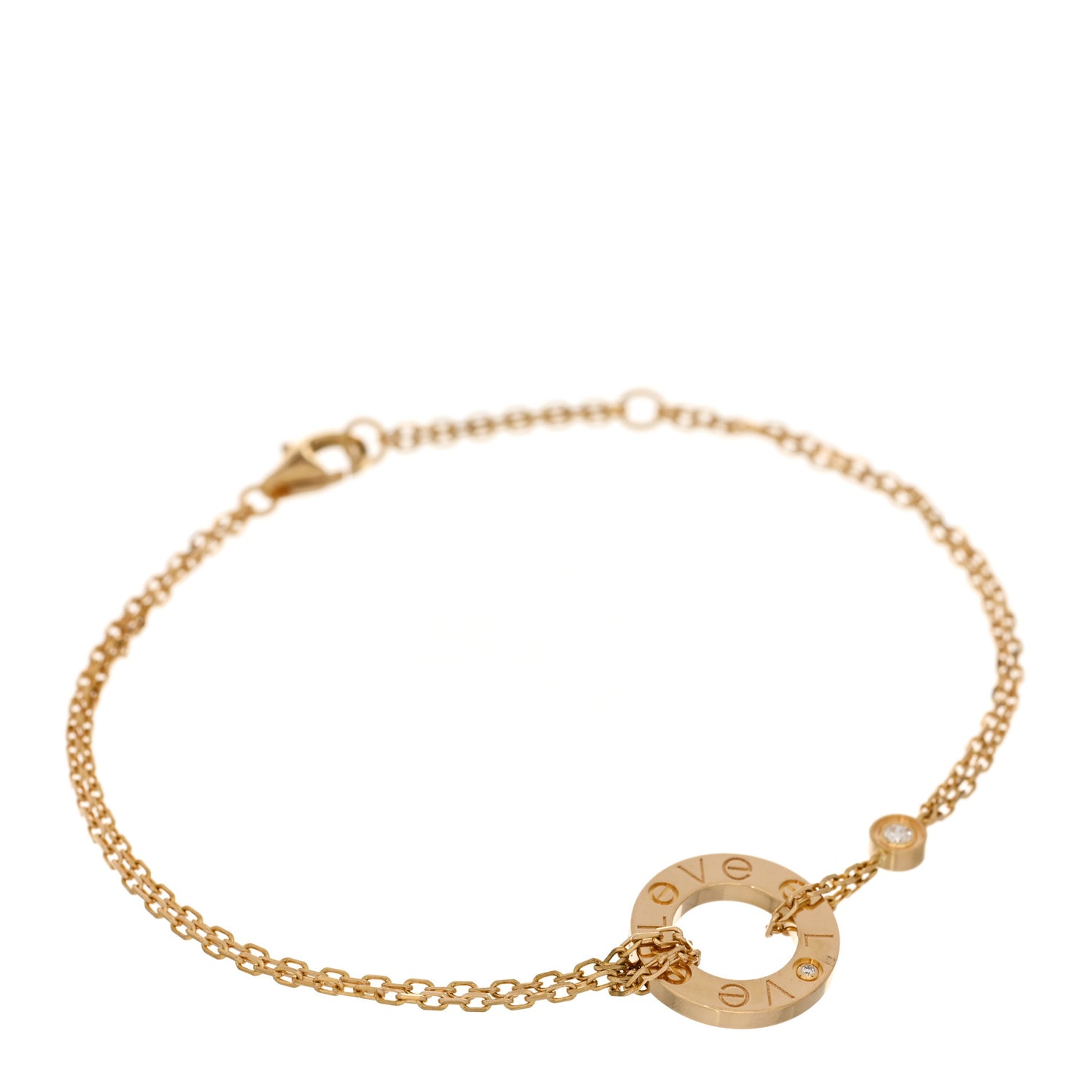 18K Yellow Gold Diamond Love Bracelet