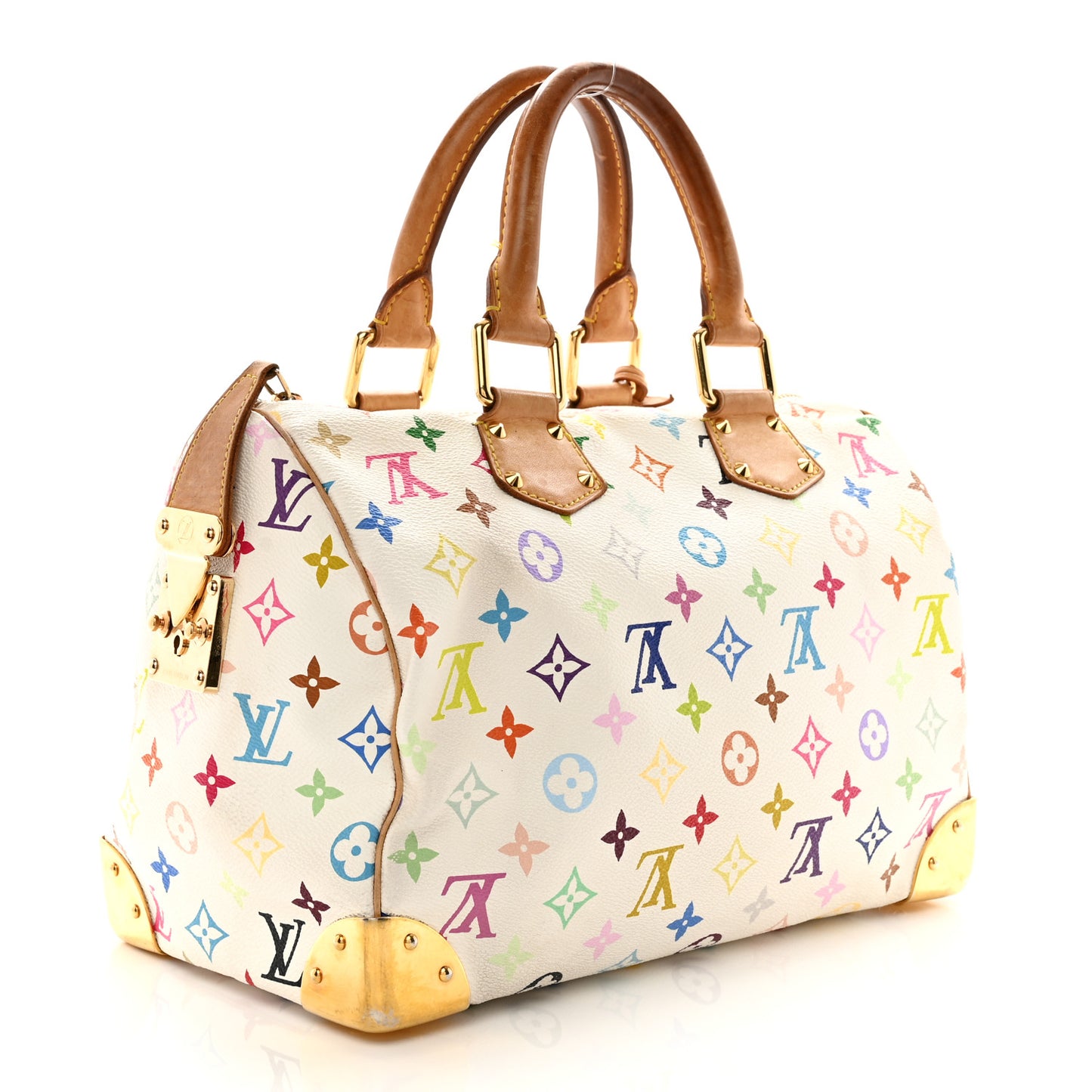 LOUIS VUITTON Monogram Multicolor Speedy 30 White