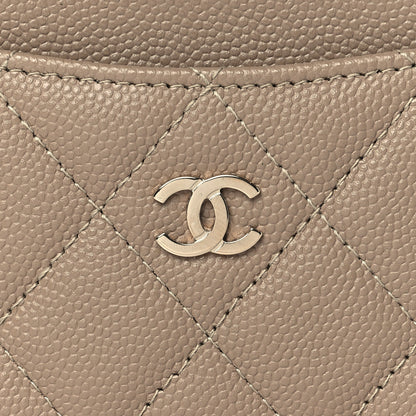 Chanel Caviar Quilted Card Holder Dark Beige 9 of 9