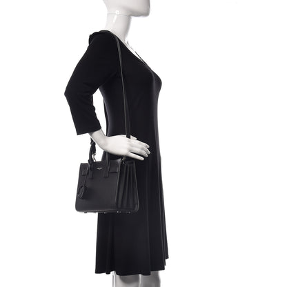 Saint Laurent Grained Calfskin Nano Sac De Jour Black 3 of 11