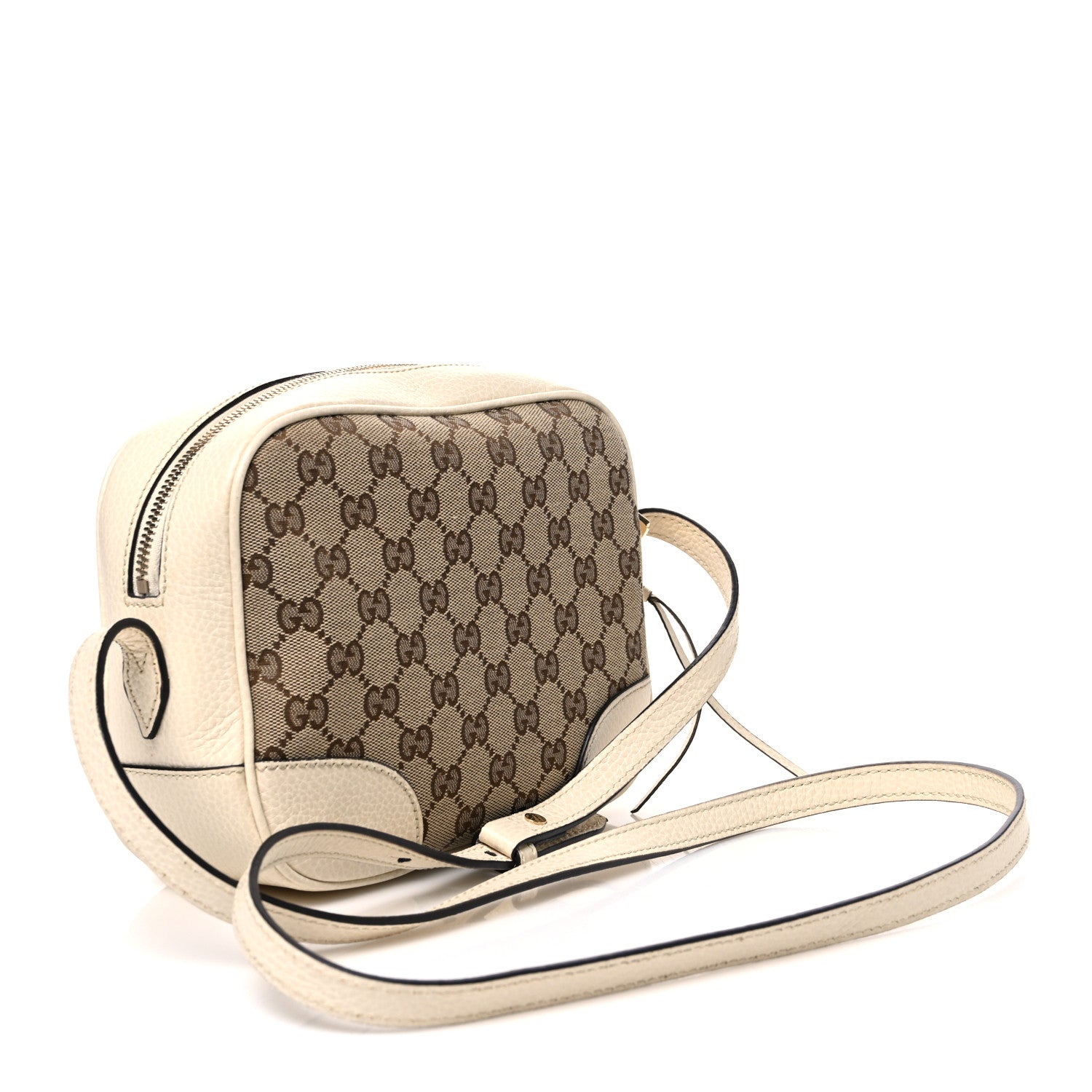 Gucci Monogram Dollar Calfskin Mini Bree Messenger Bag Beige Ebony Avoire 2 of 9