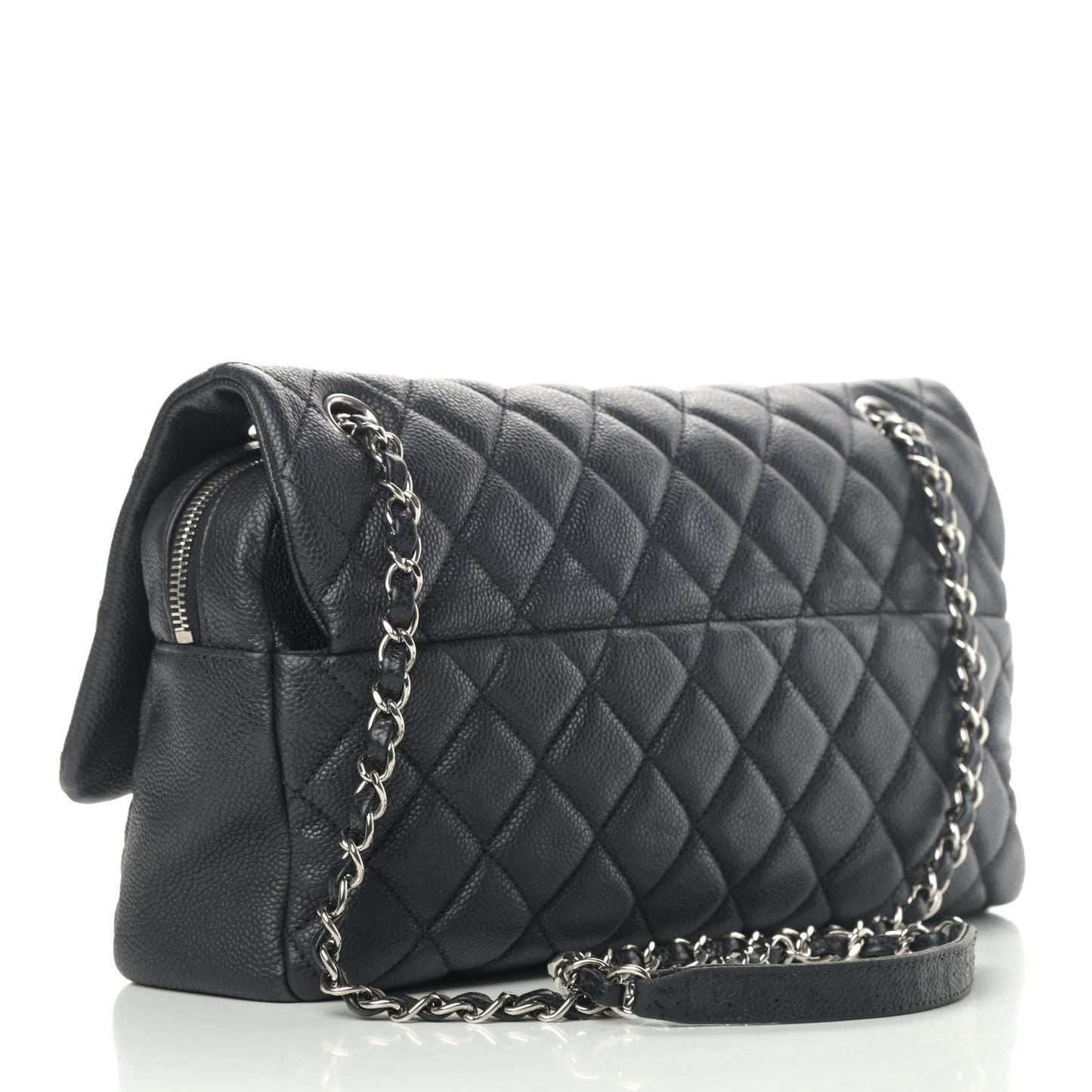 Caviar Quilted Jumbo Easy Flap Black