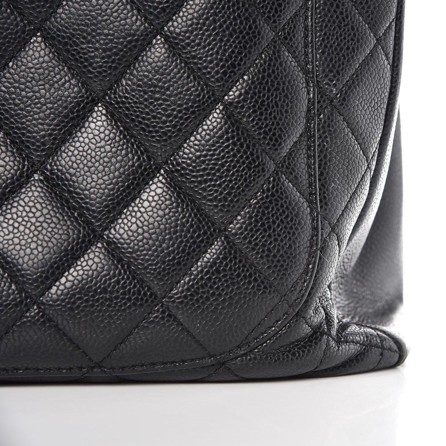 Caviar Quilted Grand Shopping Tote GST Black