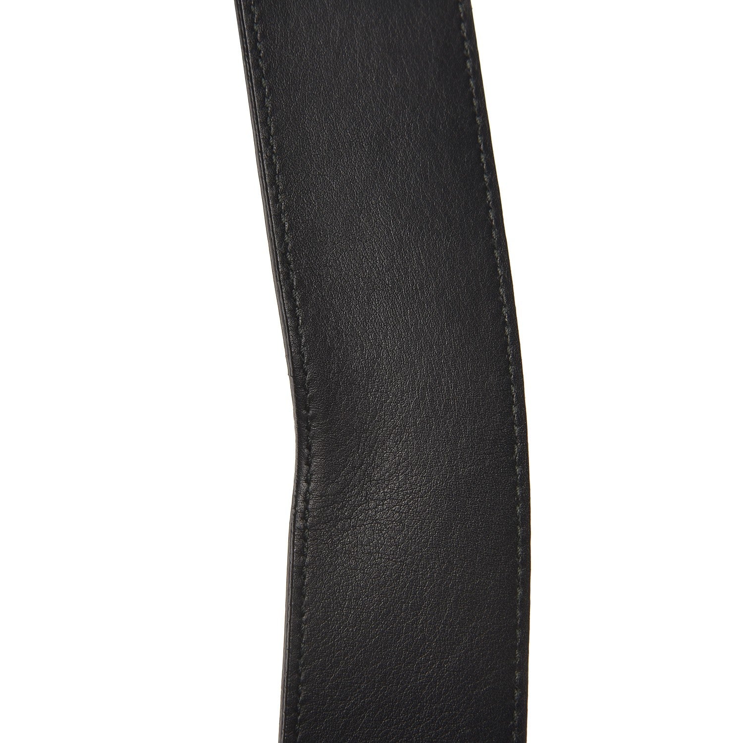 Gucci Textured Dollar Calfskin Nickel Double G 40mm Belt 85 34 Black 6 of 6