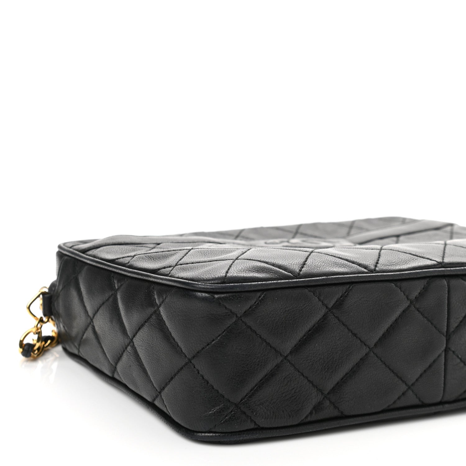 Chanel Lambskin Quilted CC Tassel Camera Case Black 10 of 11