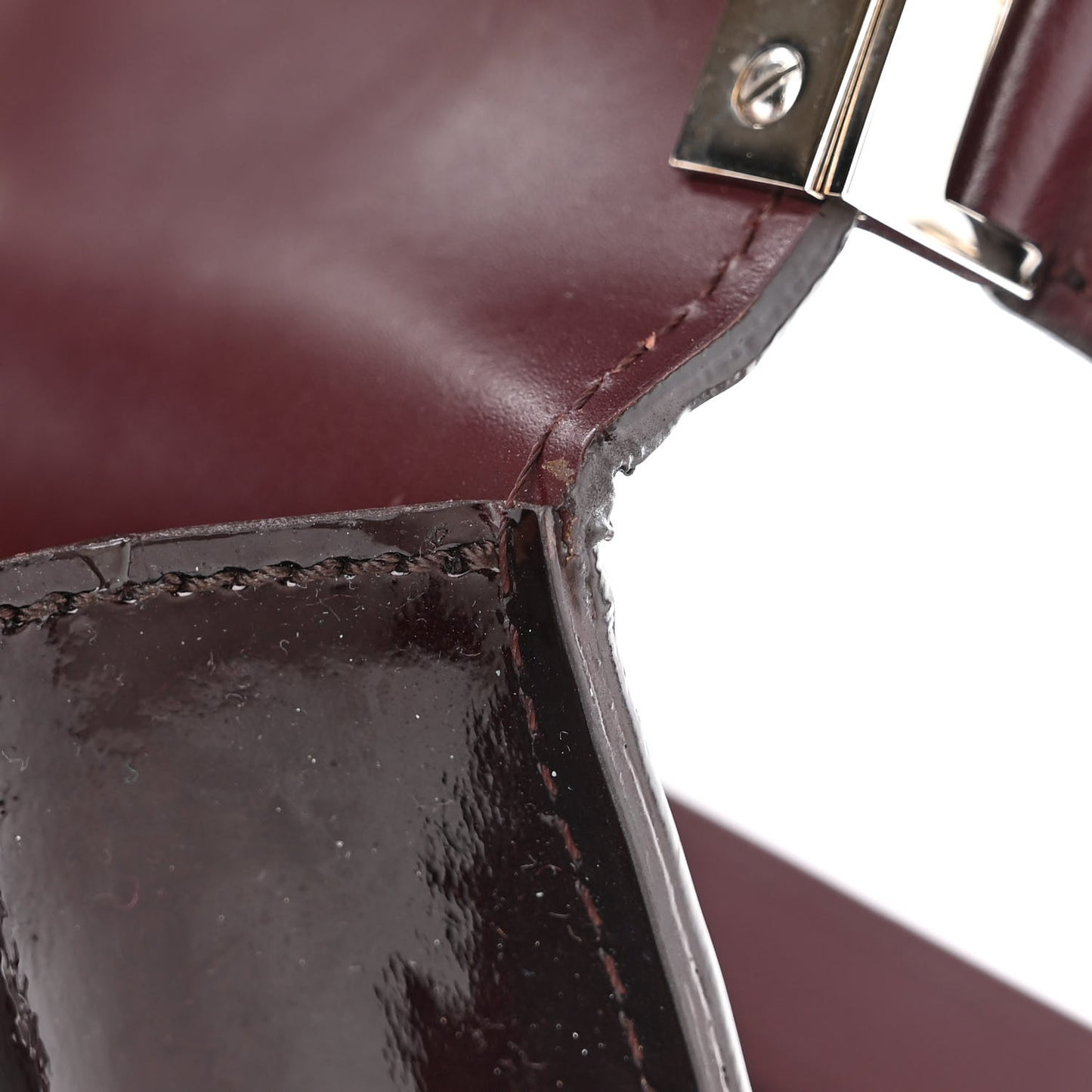 Damier Vernis Cabaret Bag Carmine