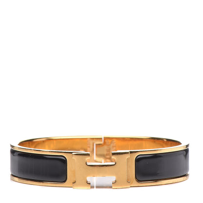 Hermes Enamel Narrow Clic Clac H Bracelet PM Black 1 of 4
