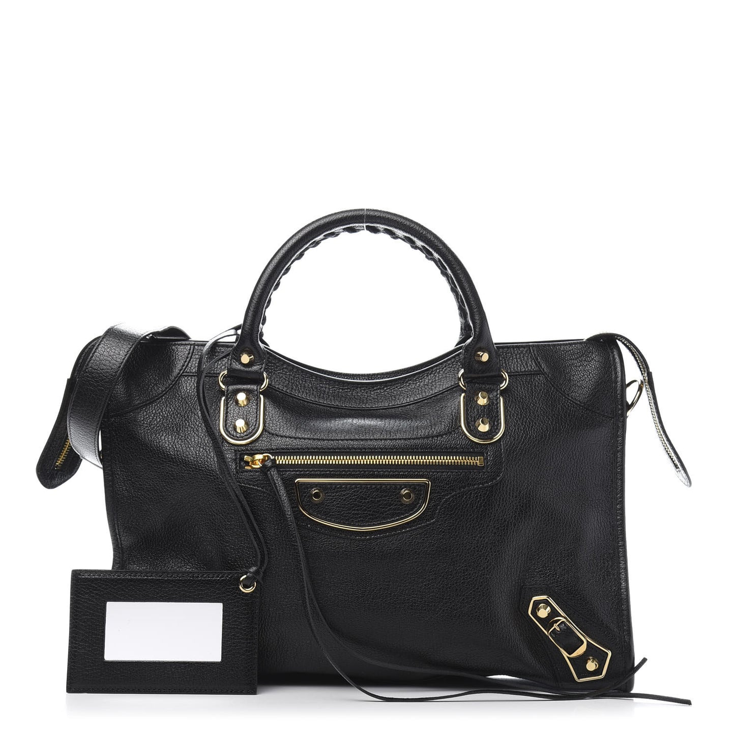 Chevre Gold Metallic Edge Hardware City Black