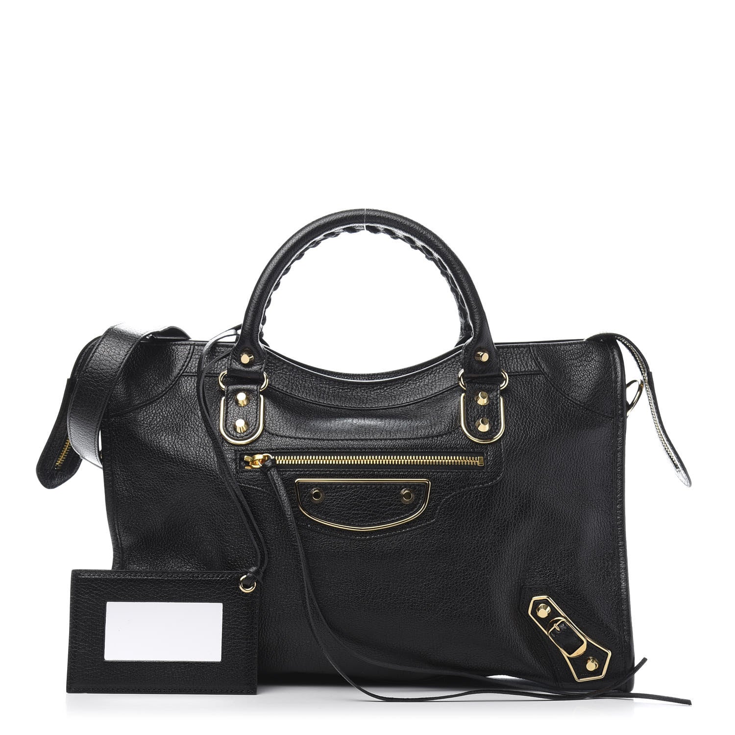 Balenciaga Chevre Gold Metallic Edge Hardware City Black 1 of 14