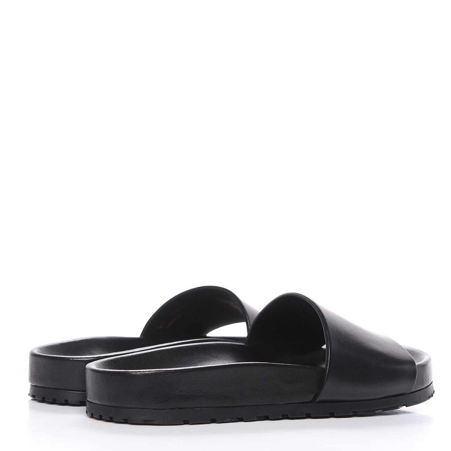 Calfskin Monogram Jimmy Joan Slide Sandals 37 Black