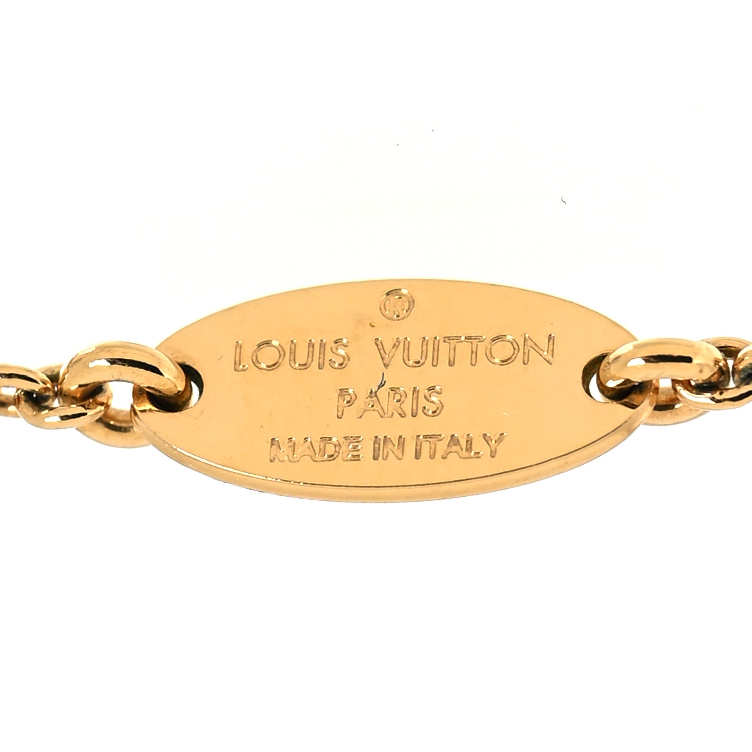 Louis Vuitton Brass Essential V Necklace Gold 5 of 6