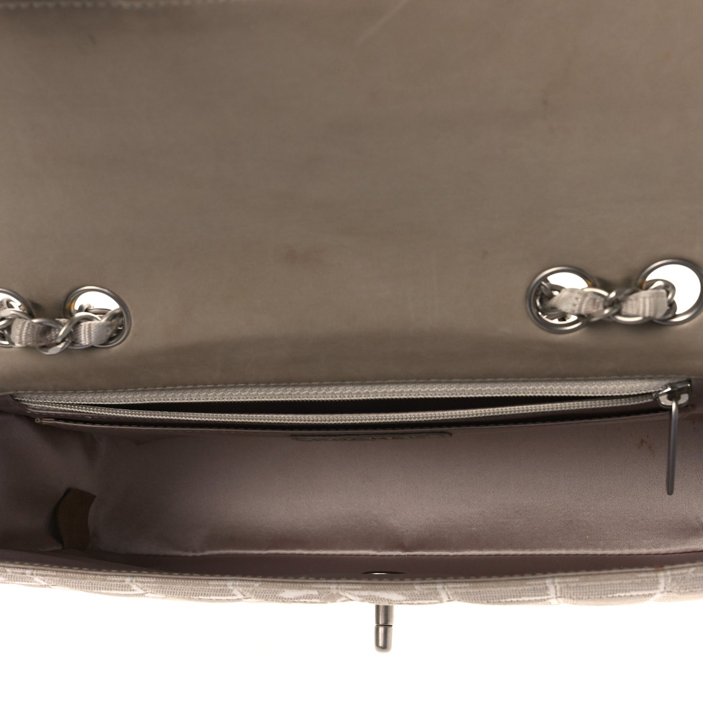 Nylon Medium Travel Flap Light Beige